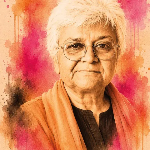 Portrait artistique de Kamla Bhasin